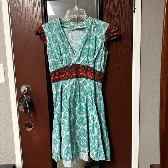 Glamcloud dress. Teal and red science dress. Size medium - Picture 4 of 5